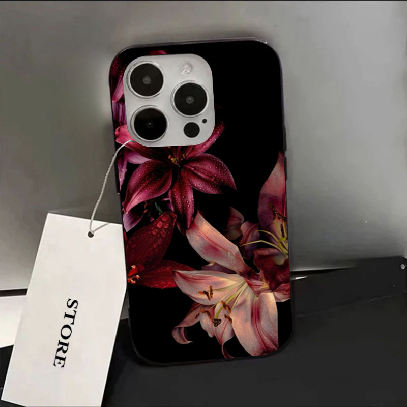 Phone Cases Cool - Elegant Red Lily Flower Phone Case