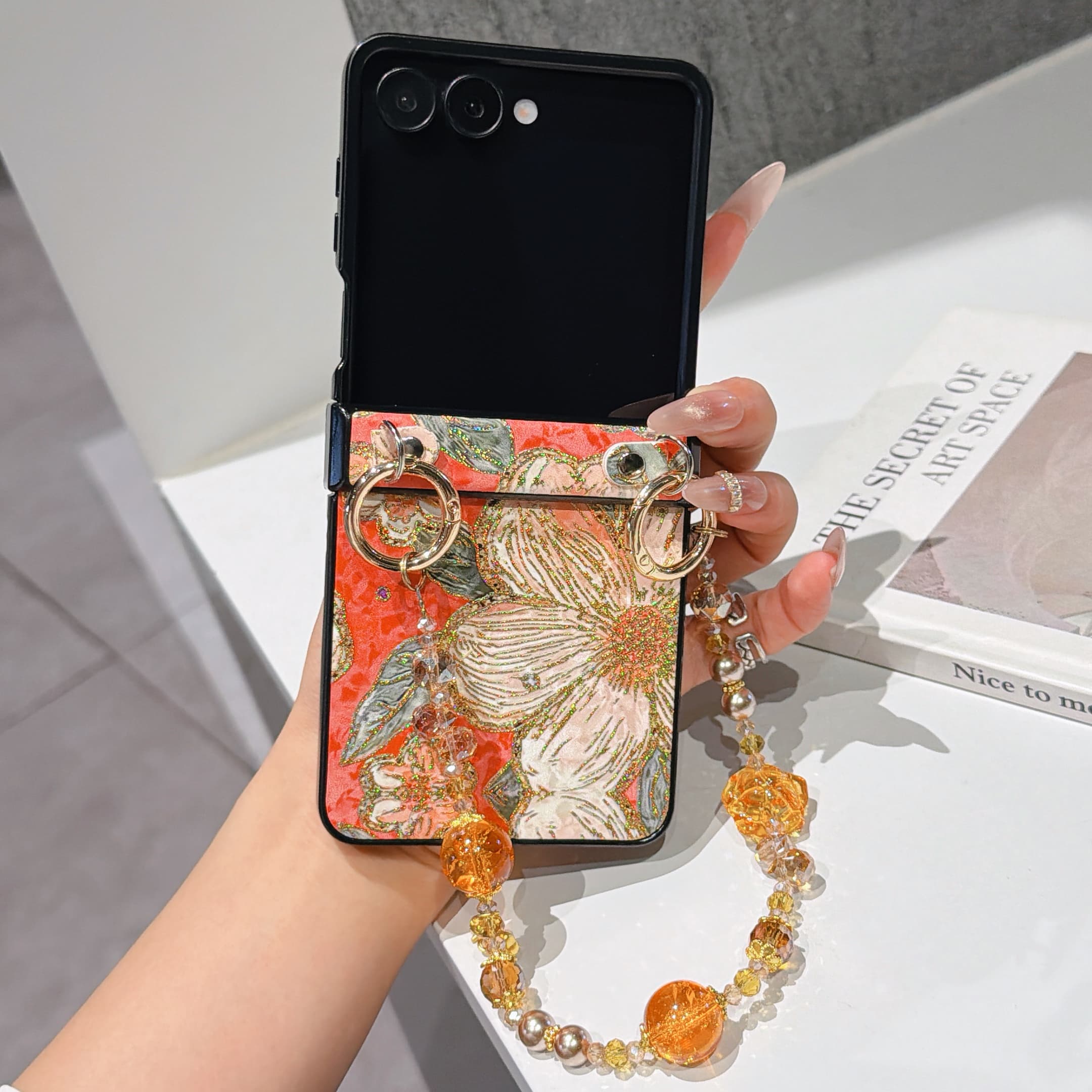 Phone Cases With Straps - Hinge Protection PU Leather Cover &