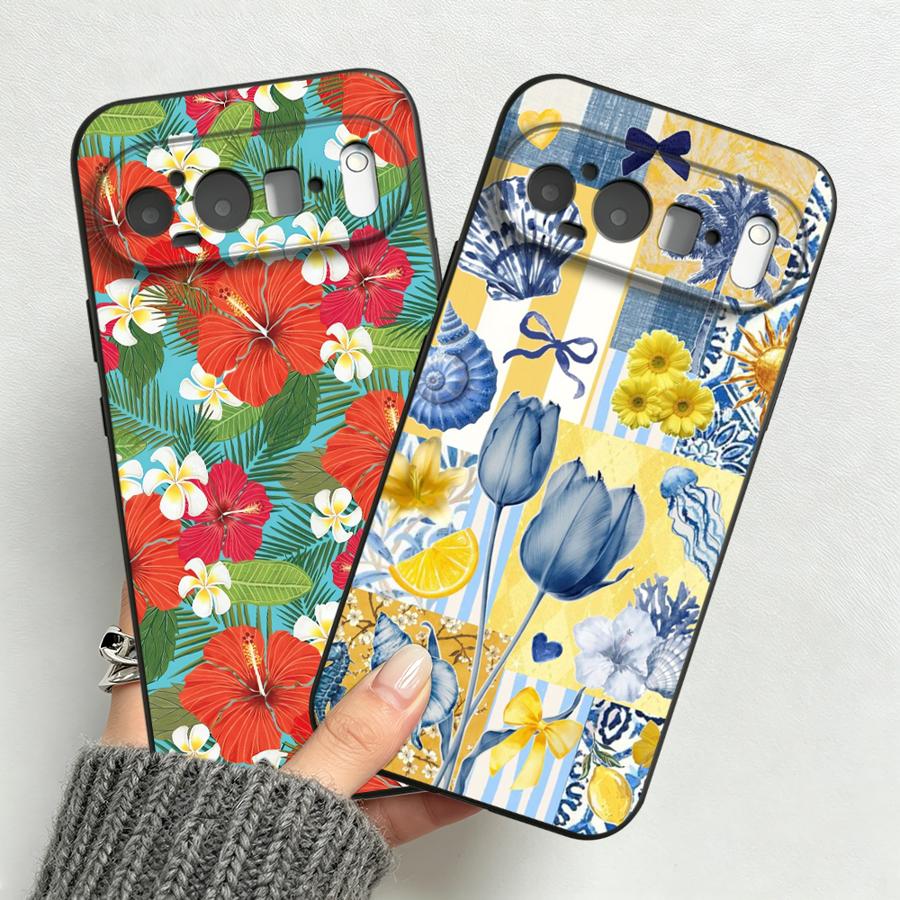 Phone Cases Google Pixel 10 Pro - Tropical Hibiscus Flower Pattern Funda Phone