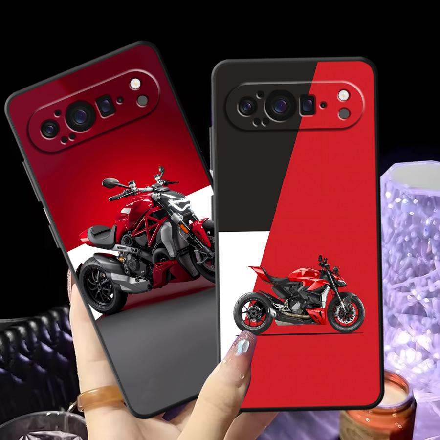 Phone Cases Google Pixel 10 Pro - Red Motorcycle Funda Phone Cover Case