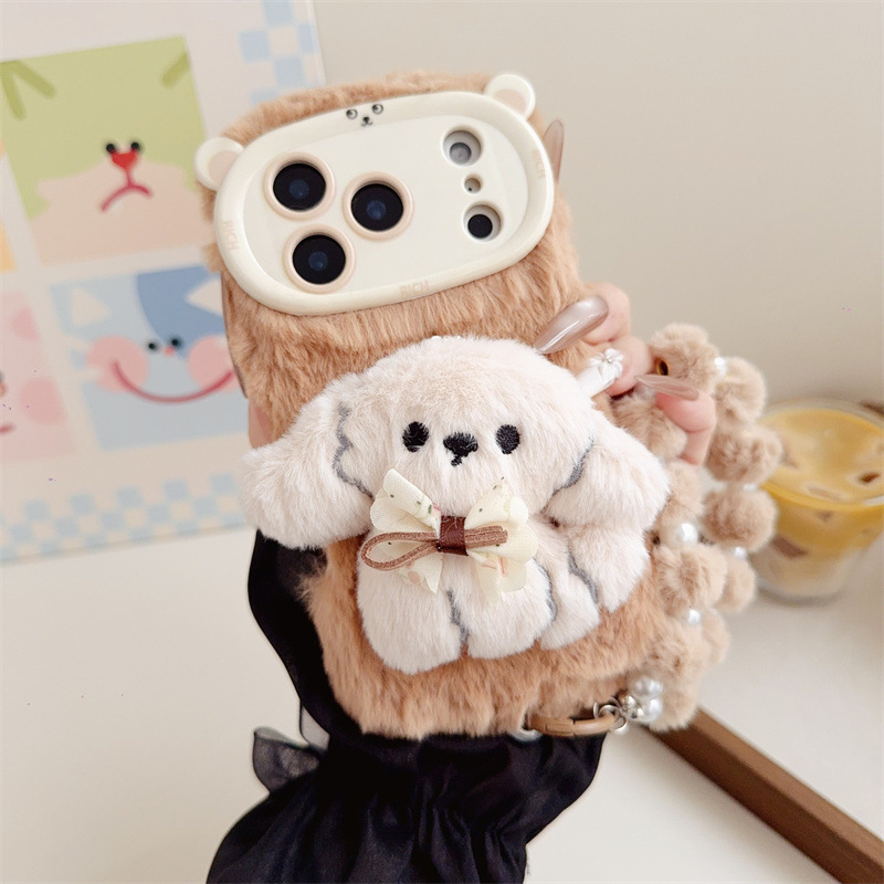 3D Cartoon Bowknot Puppy Warm  – обзор и цена Phone Cases Casely