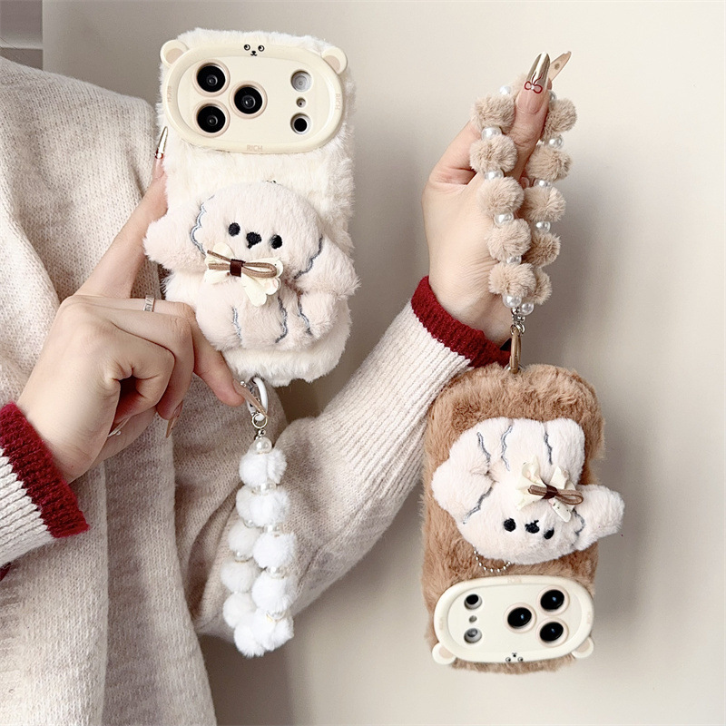 3D Cartoon Bowknot Puppy Warm  – обзор и цена Phone Cases Casely
