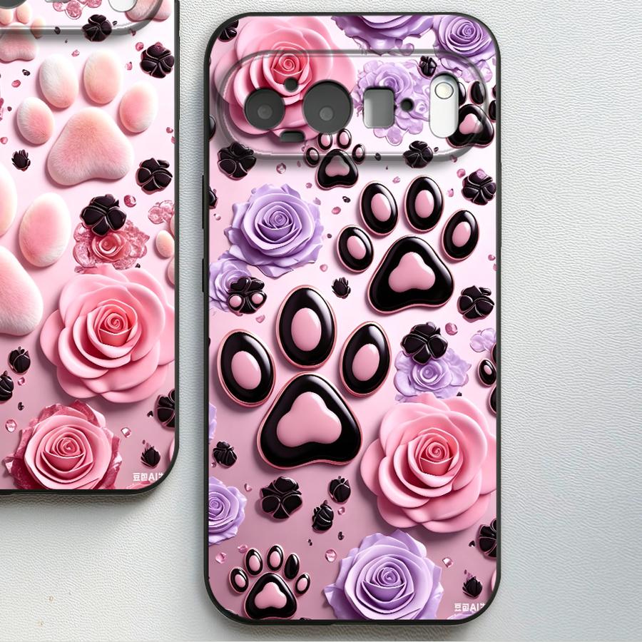 Pink Paw Print Pattern Funda P – обзор и цена Phone Cases Google Pixel 10 Pro