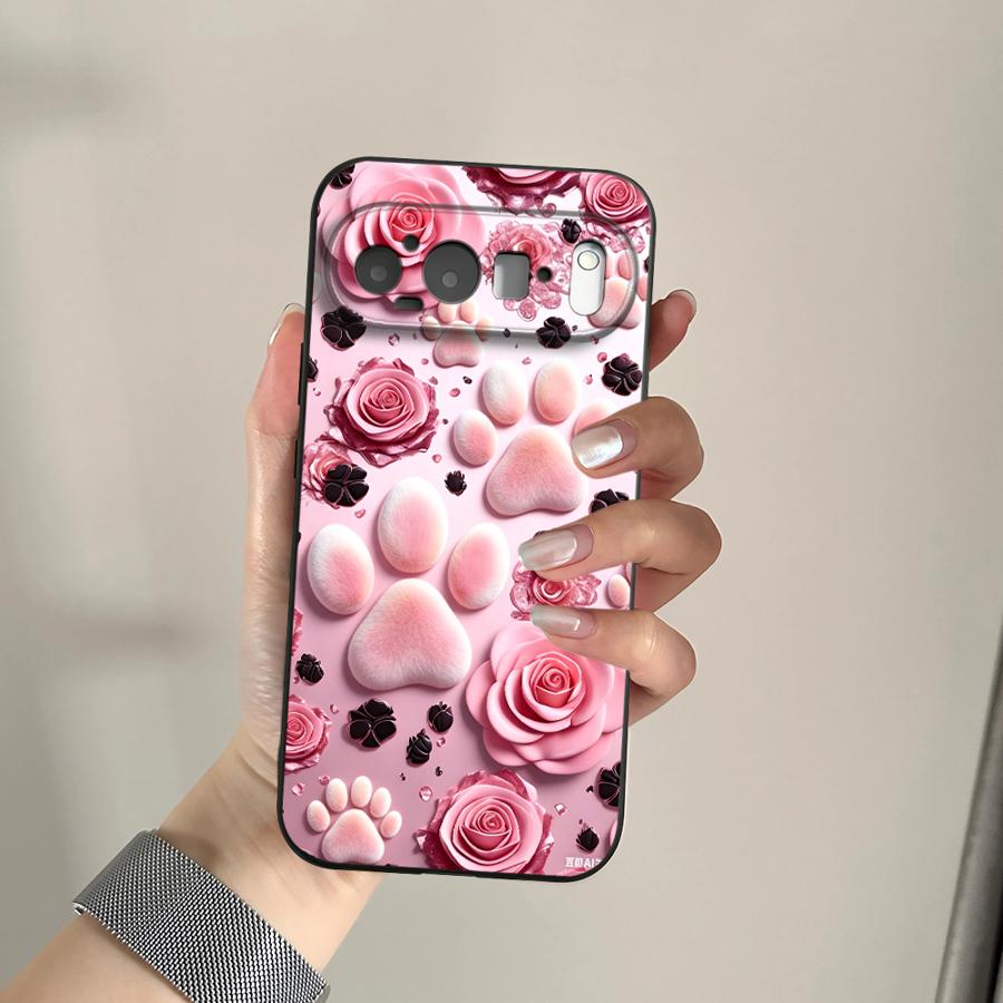 Pink Paw Print Pattern Funda P – обзор и цена Phone Cases Google Pixel 10 Pro