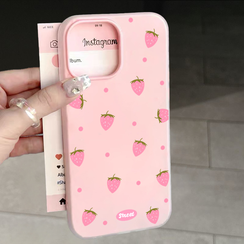 Sweet Pink Strawberry Pattern  – обзор и цена Phone Cases For Iphone 17