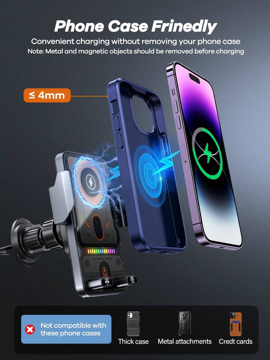 15W Wireless Car Phone Mount F – обзор и цена Phone Cases Casely