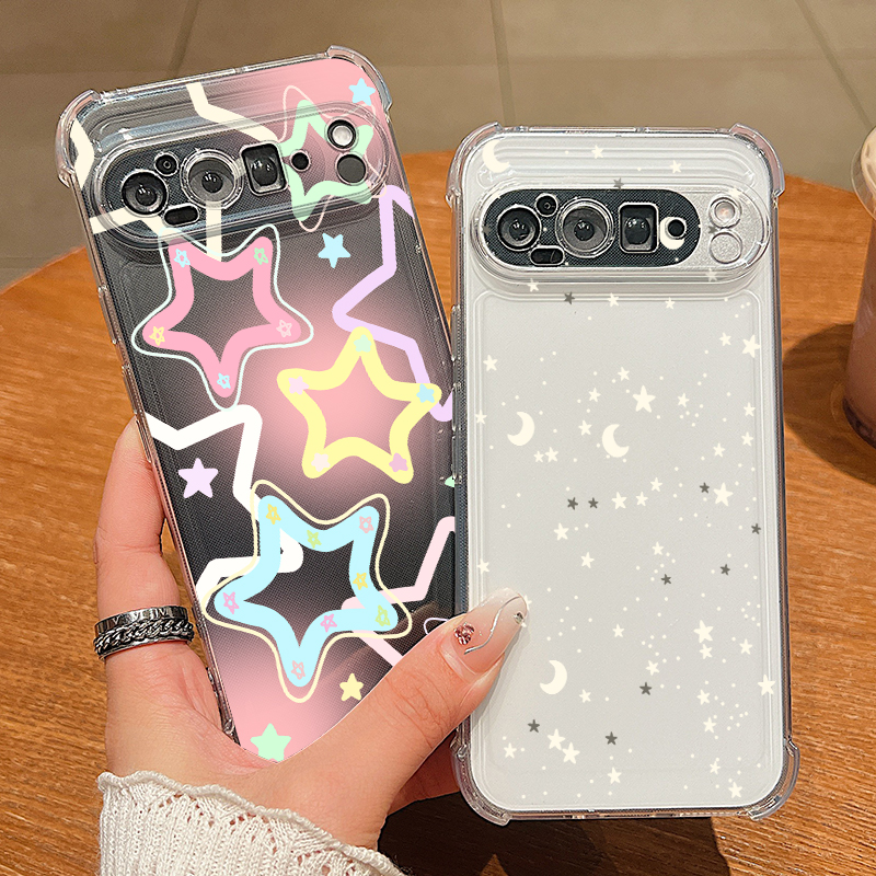 Star Moon Pattern Transparent  – обзор и цена Phone Cases Google Pixel 9