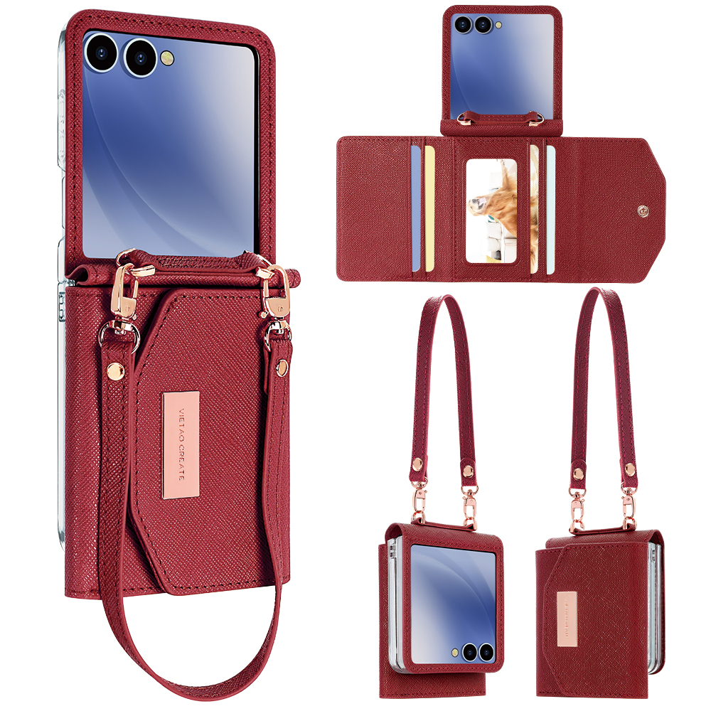 VIETAO Dark Red PU Leather Wal – обзор и цена Phone Cases With Straps