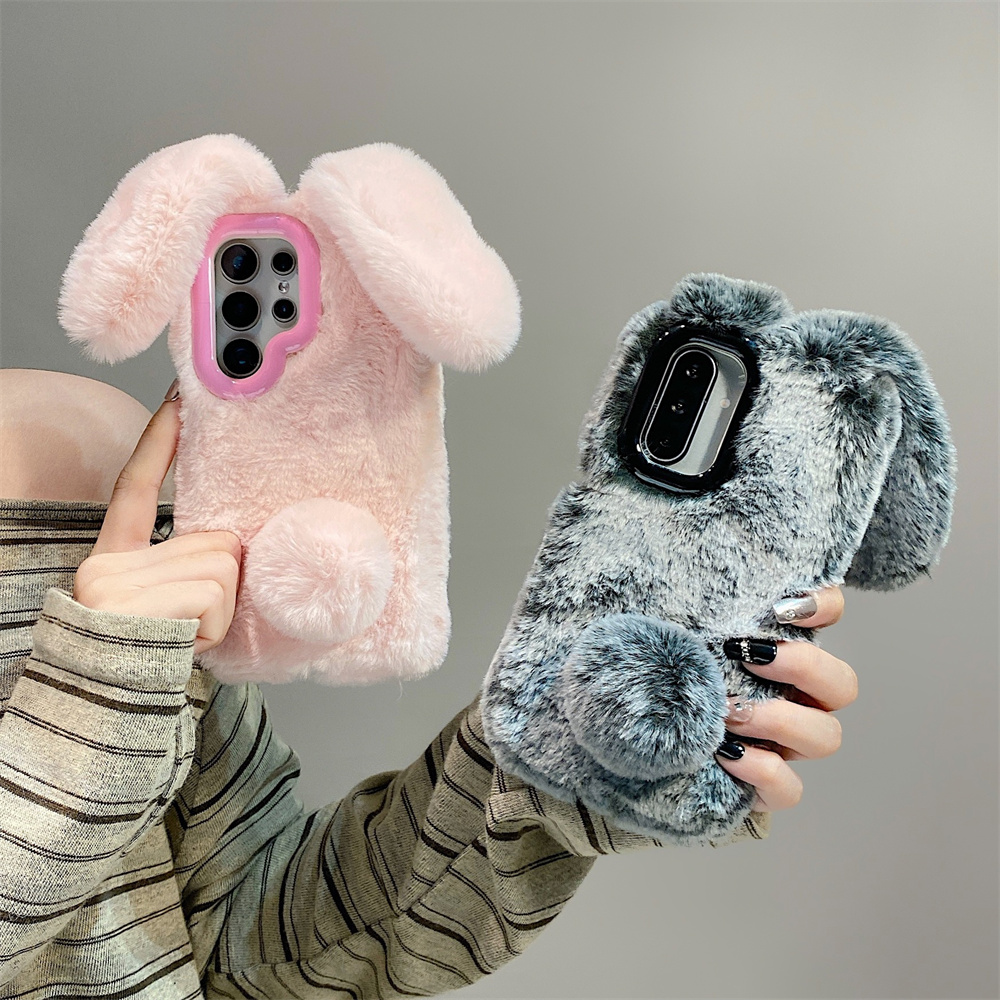 Cute Rabbit Ears Fluffy Stand  – обзор и цена Phone Cases Casely